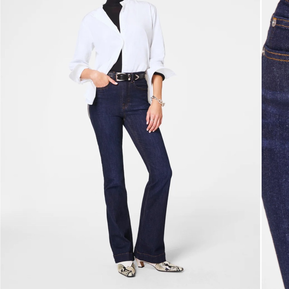 SPANX Dark Indigo Flare Jeans